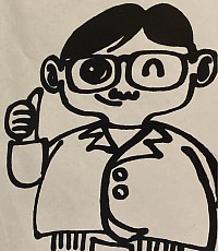 小田先生のめいっこさんが書いた小田先生です